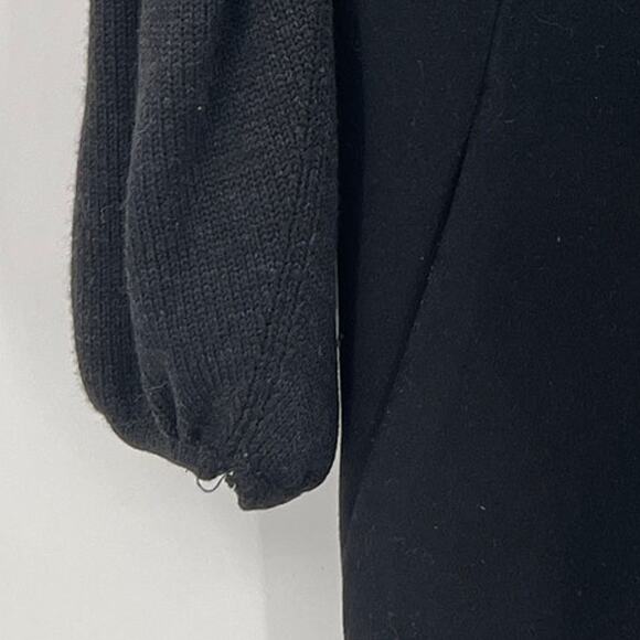 Carolina Herrera Virgin Wool Cashmere Coat Black Size 2 - Picture 7 of 8